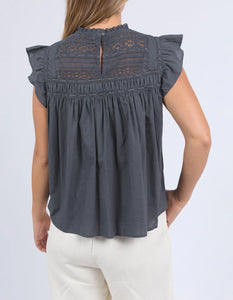 ADELYN TOP - CHARCOAL