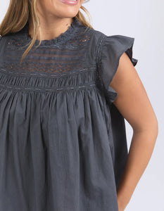 ADELYN TOP - CHARCOAL