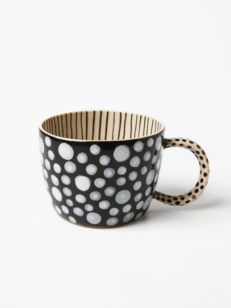 CHINO MUG SET OF 2 - BLACK SPOT