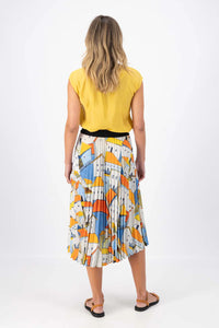 PUEBLITO PLEATED SKIRT - ORANGE