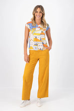 Load image into Gallery viewer, PUEBLITO TEE - ORANGE SEERSUCKER