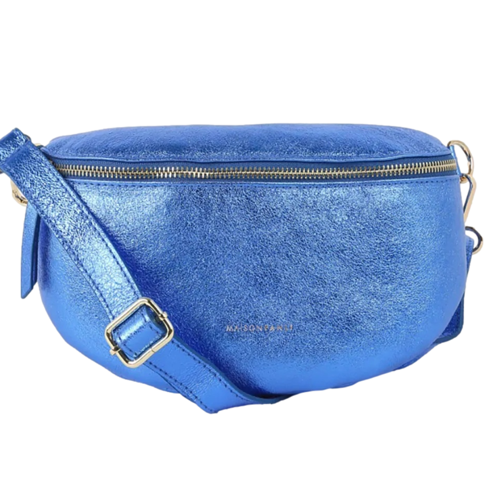 METALLIC BUM BAG - ELECTRIC BLUE