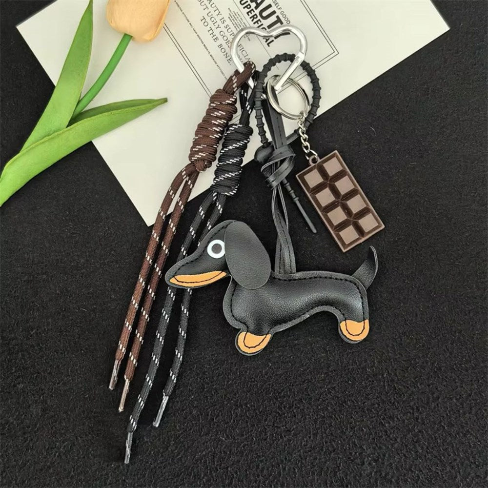 SAUSAGE DOG STACK CHARM/KEYRING