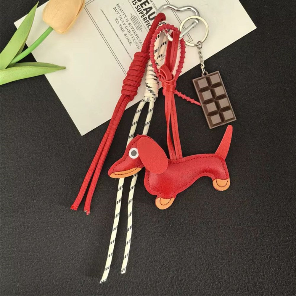 SAUSAGE DOG STACK CHARM/KEYRING