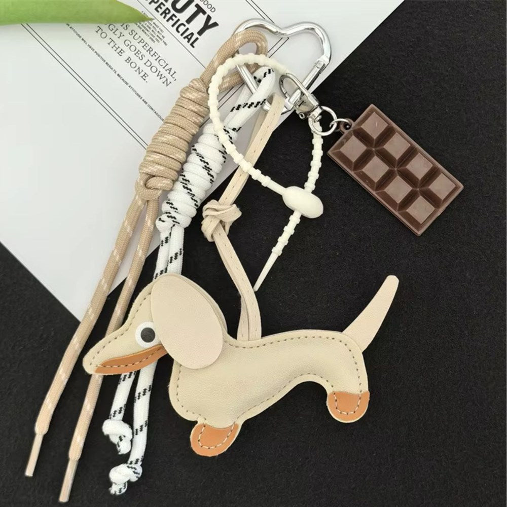 SAUSAGE DOG STACK CHARM/KEYRING