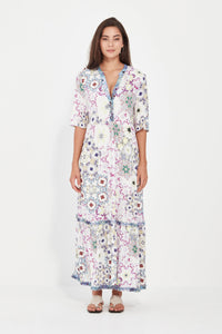 MYSTERY DRESS - ILLUSION PRINT WHITE
