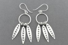 Load image into Gallery viewer, 3 SPEAR CHANDELIER DROP EARRING - FINE SILVER