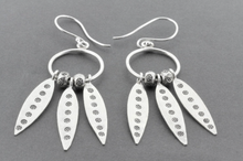 Load image into Gallery viewer, 3 SPEAR CHANDELIER DROP EARRING - FINE SILVER