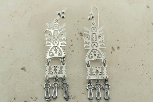 NARROW TREE OF LIFE EARRING