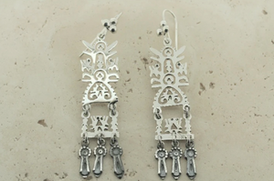 NARROW TREE OF LIFE EARRING