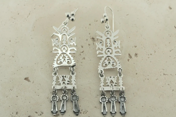 NARROW TREE OF LIFE EARRING