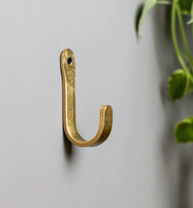 COAT HOOK - Round Brass