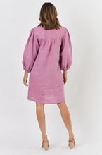 Load image into Gallery viewer, LINEN BALLOON SLEEVE SHORT DRESS