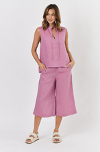 Load image into Gallery viewer, LINEN SLEEVELESS TOP - TAFFY