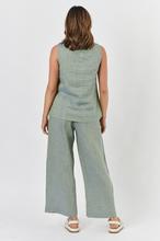 Load image into Gallery viewer, LINEN WIDE LEG PANT - WAKAME