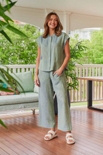 Load image into Gallery viewer, LINEN WIDE LEG PANT - WAKAME