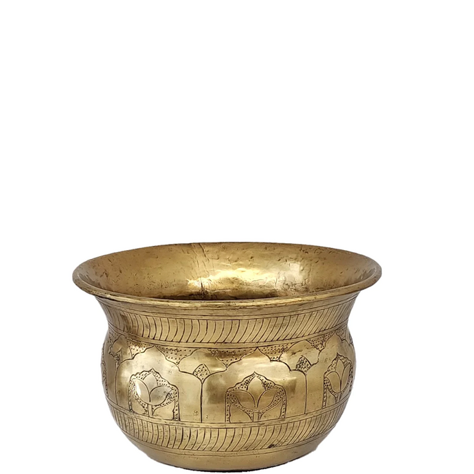 Moghul Planter - Small - Antique Gold