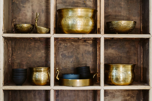 Moghul Planter - Large - Antique Gold