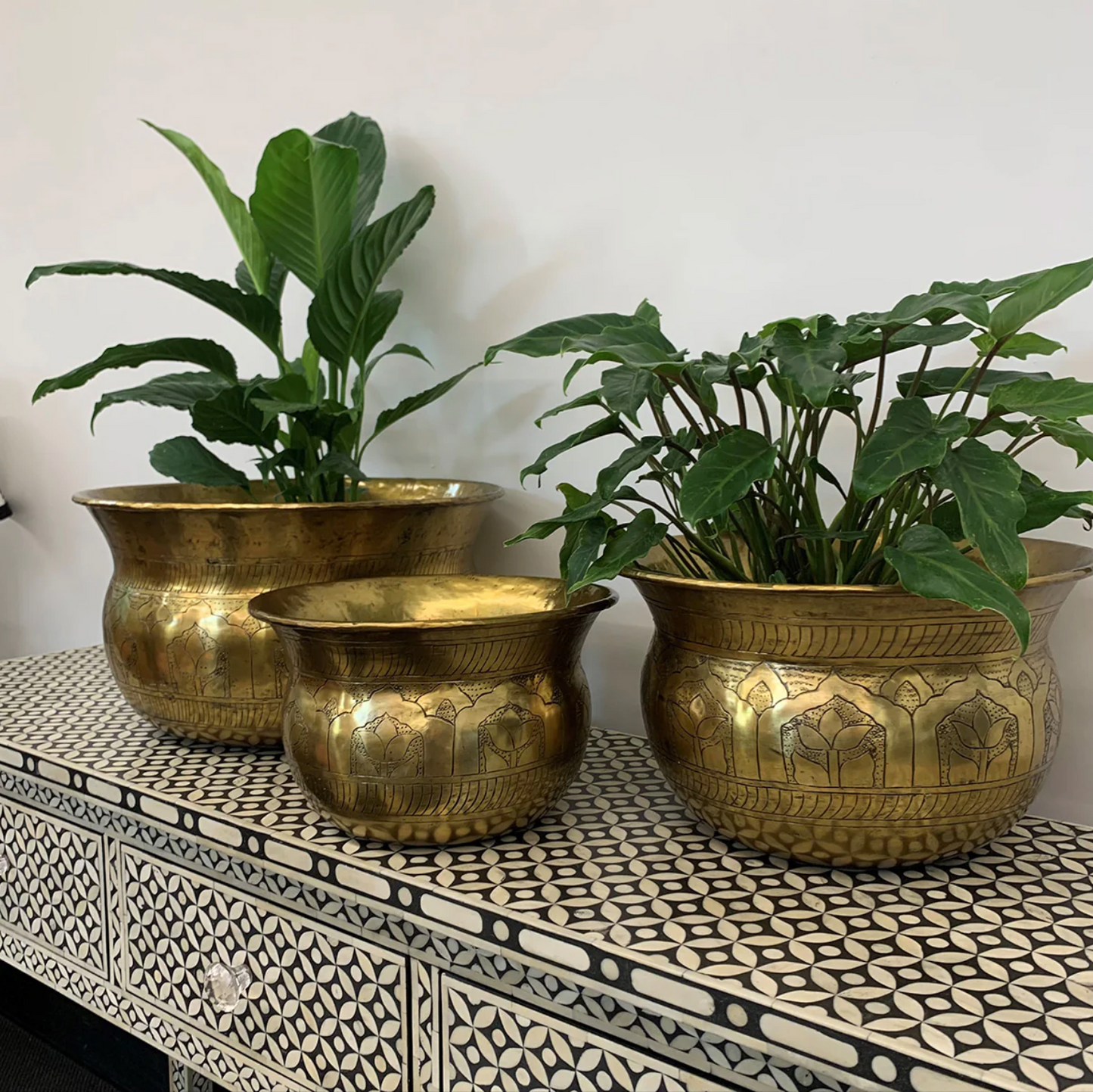 Moghul Planter - Large - Antique Gold