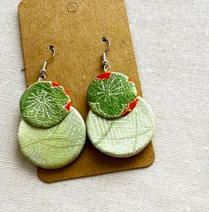 DOUBLE STACKED CIRCLE KIMONO EARRINGS