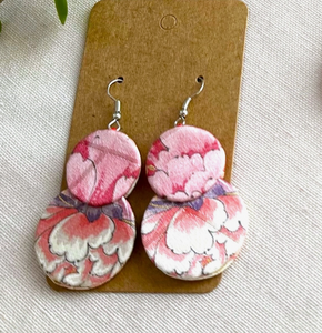 DOUBLE STACKED CIRCLE KIMONO EARRINGS