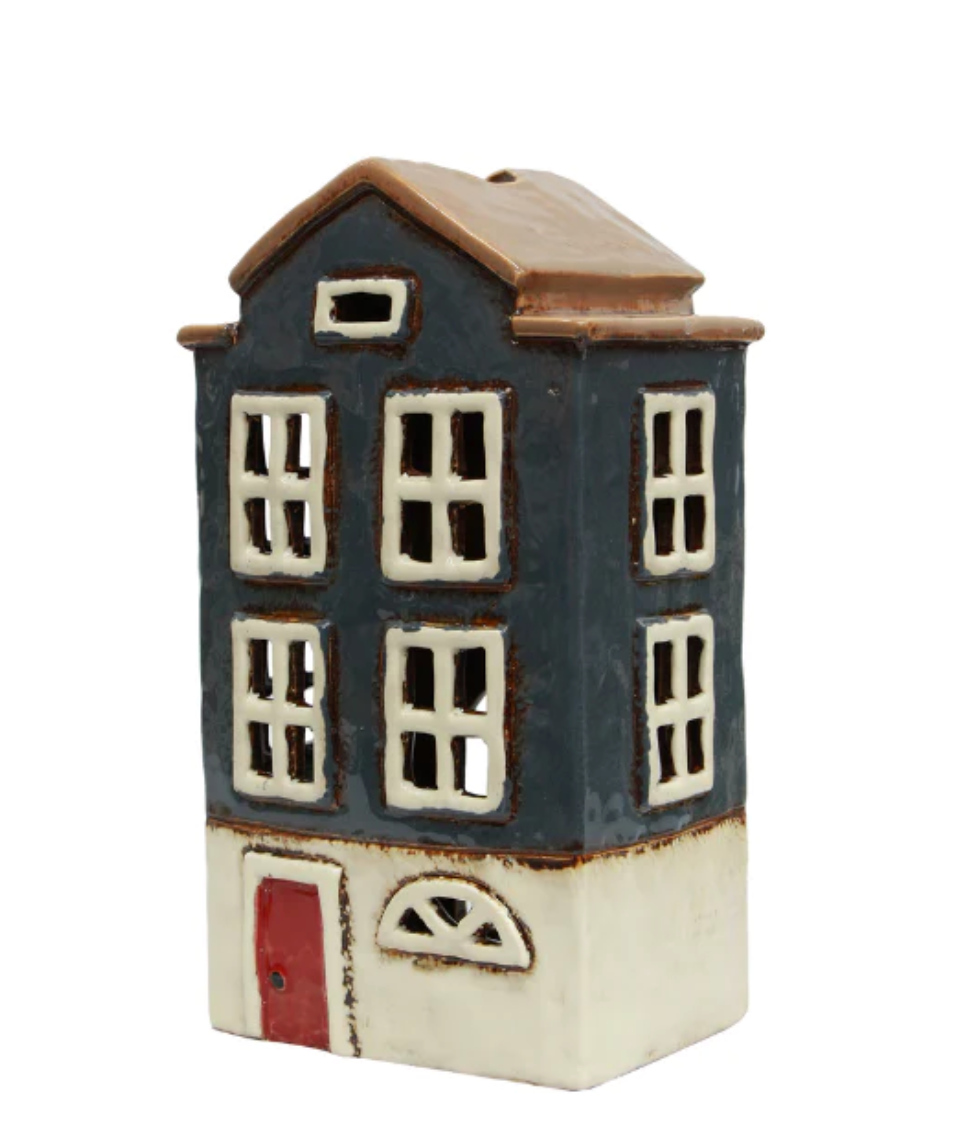 ALSACE TEA LIGHT HOUSE - NORDIC NAVY