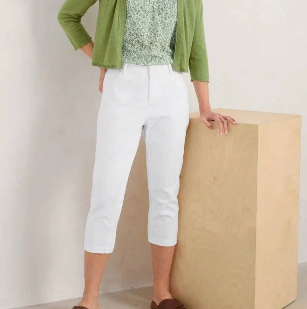 ALBERT QUAYS CROPPED PANTS - SALT