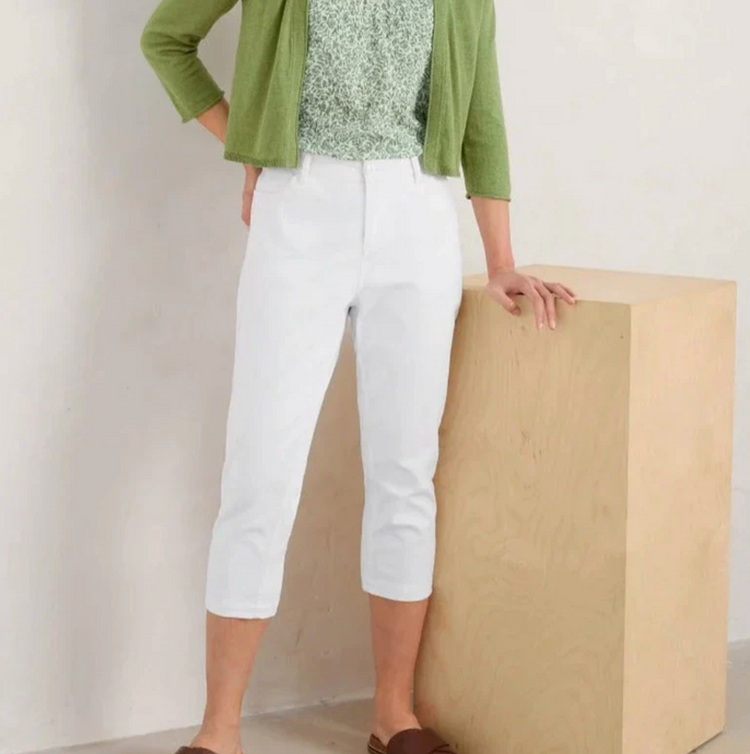 ALBERT QUAYS CROPPED PANTS - SALT