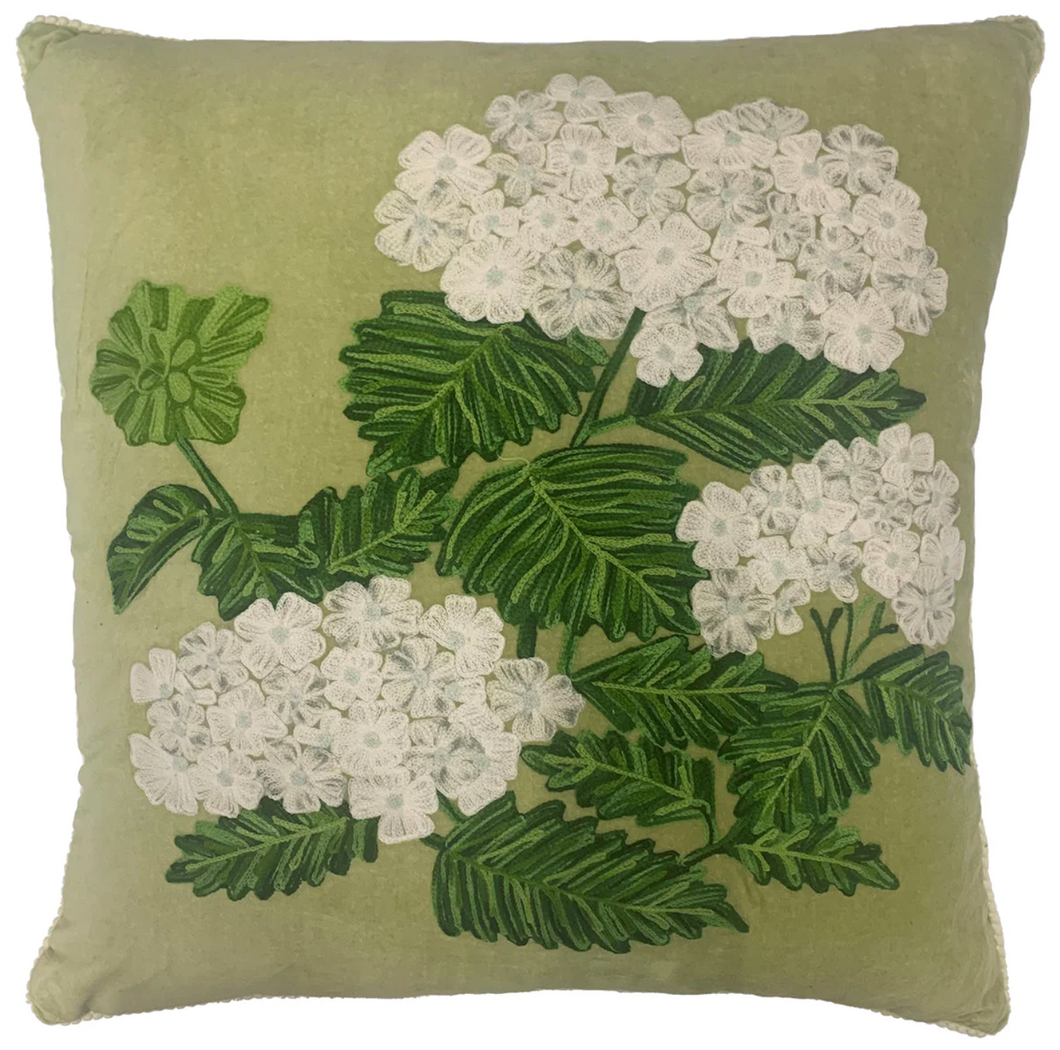 CUSHION - GREEN HYDRANGEA