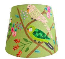 Load image into Gallery viewer, TAPERED SHADE - GREEN SUMMER BIRDS