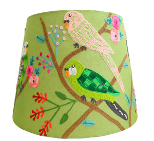 TAPERED SHADE - GREEN SUMMER BIRDS