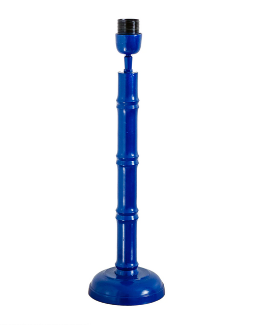BAMBOO LAMP BASE - ROYAL BLUE LACQUERED
