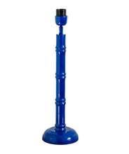 Load image into Gallery viewer, BAMBOO LAMP BASE - ROYAL BLUE LACQUERED
