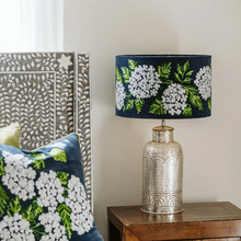 Load image into Gallery viewer, DRUM SHADE - NAVY HYDRANGEA