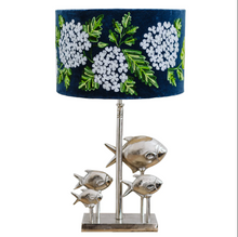 Load image into Gallery viewer, DRUM SHADE - NAVY HYDRANGEA