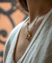 Load image into Gallery viewer, SNOWDROP MOON NECKLACE