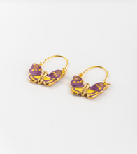Load image into Gallery viewer, FIGS AND FLOWERS BUTTERFLY HOOP EARRINGS