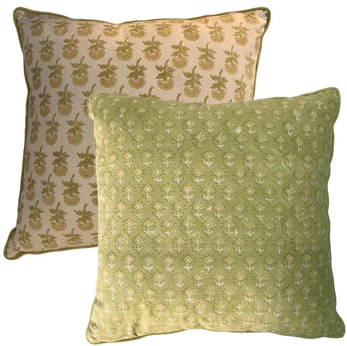 REVERSIBLE CUSHION - MINI BOUTI GREEN