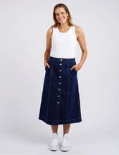Load image into Gallery viewer, FLORENCE BUTTON THROUGH DENIM SKIRT