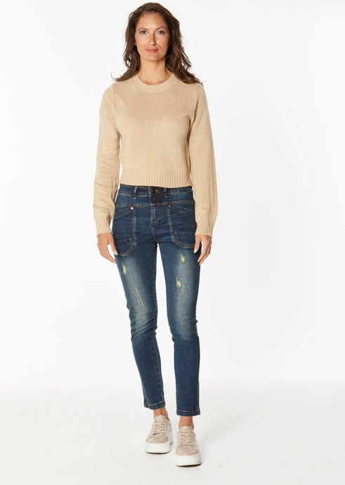 PINNER JEANS - DENIM