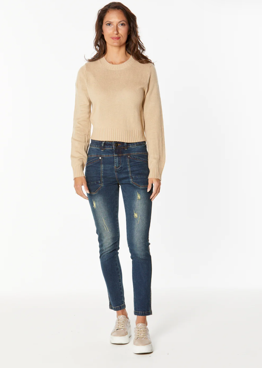 PINNER JEANS - DENIM