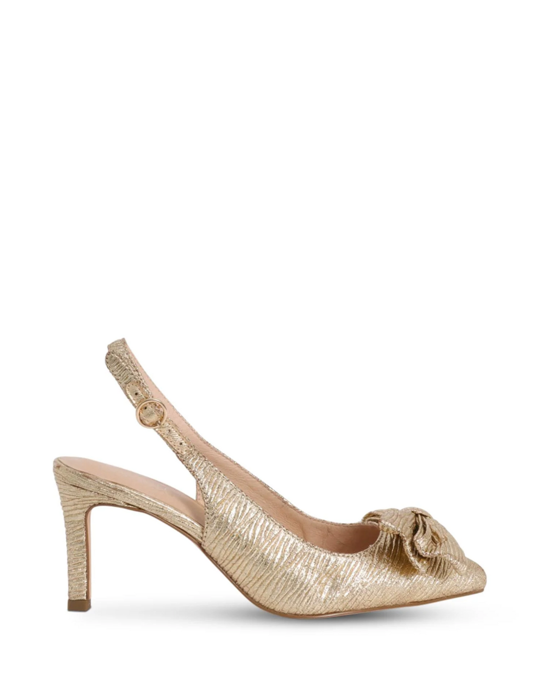 AMELINE GOLD SLING BACK PUMP