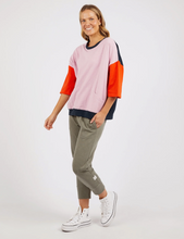 Load image into Gallery viewer, MAZIE SWEAT - COLOUR BLOCK PINK TANGELO NAVY