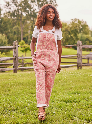 PRAGUE PAISLEY OVERALLS - CORAL