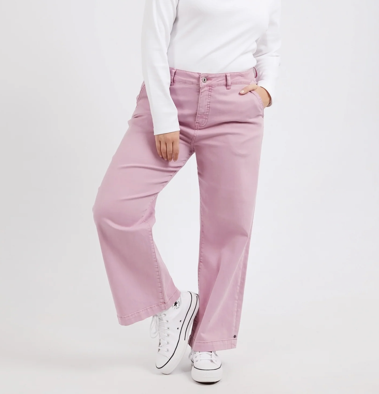 SCARLETT WIDE LEG PANT - PEONY
