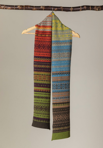 ALLOA FAIRISLE SCARF - OCTOBER