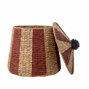 BIRSEN BASKET WITH LID - HYACINTH