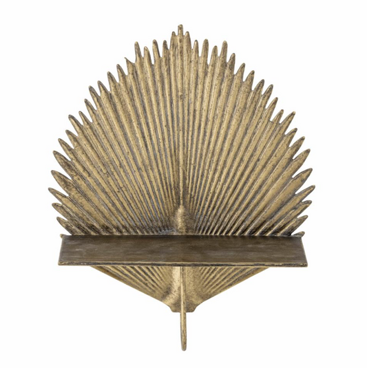 VENCHE SHELF -  BRASS FAN LEAF