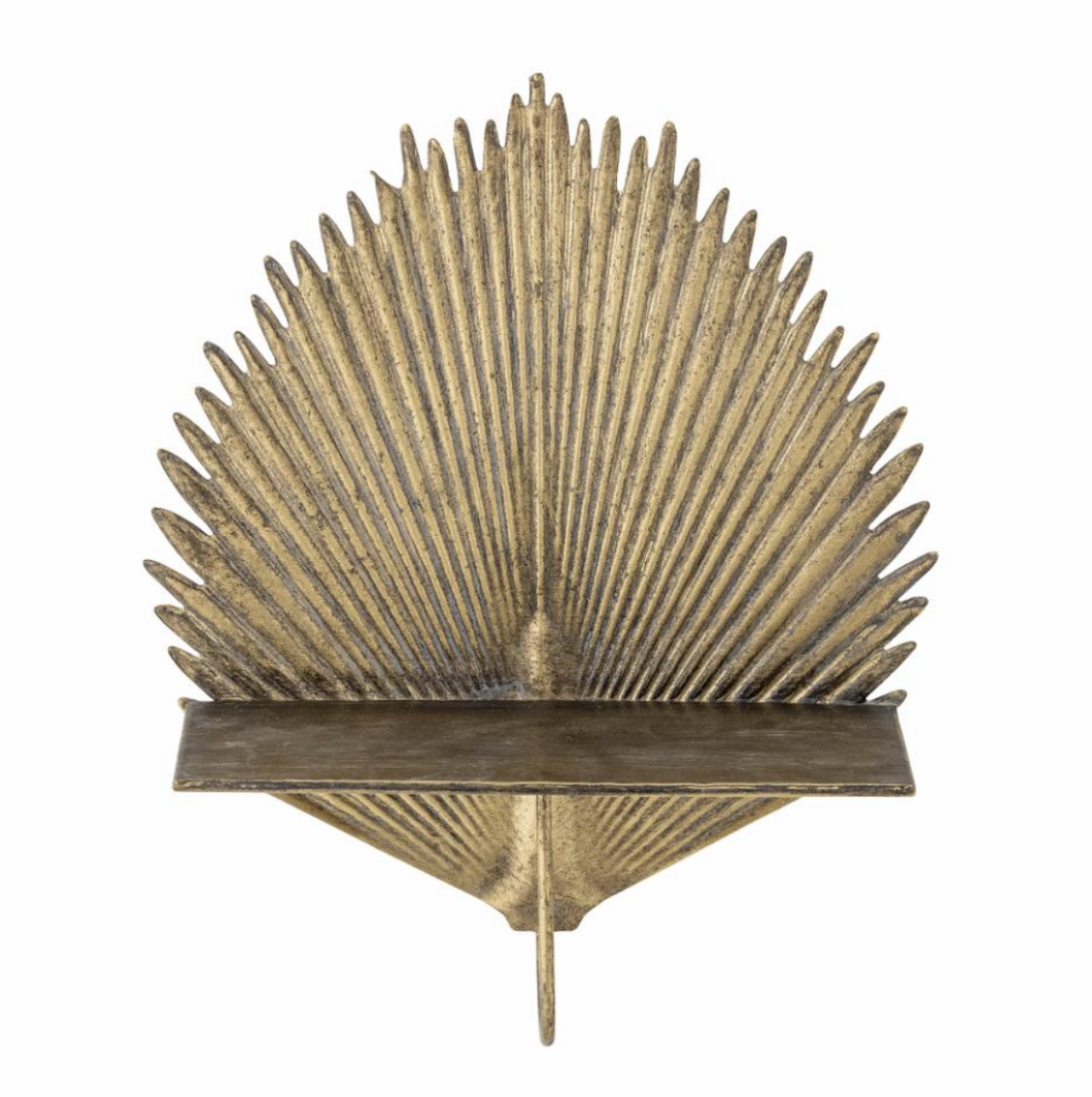 VENCHE SHELF -  BRASS FAN LEAF