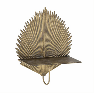 VENCHE SHELF -  BRASS FAN LEAF